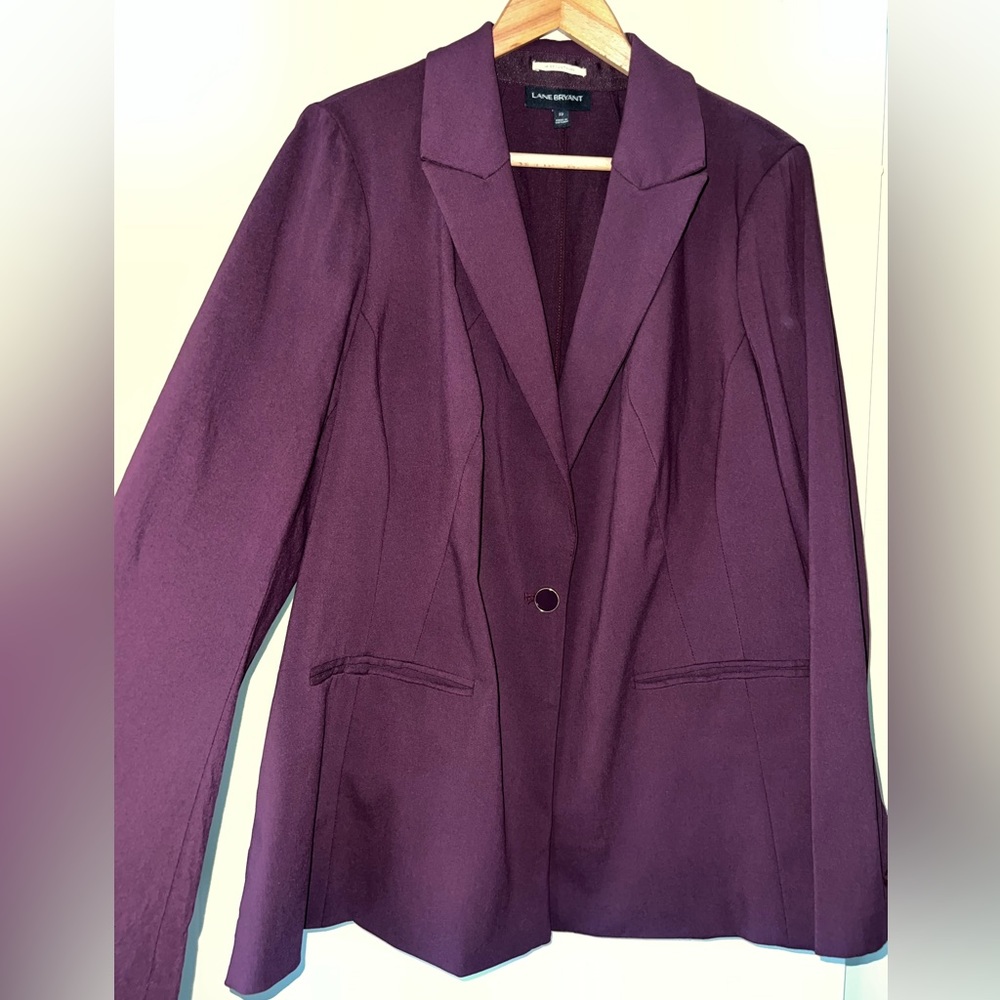 Lane Bryant Wine Sexy Stretch The Bryant Blazer